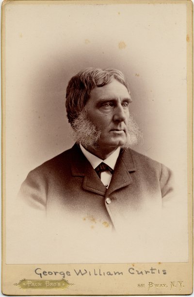 George William Curtis (1824-92), amerikanischer Schriftsteller; Foto von Pach Brothers, New York von American Photographer
